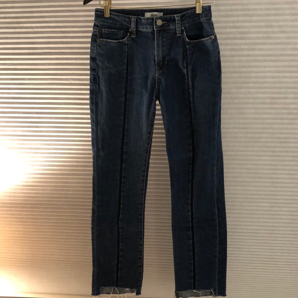 High-Waisted Straight Leg Jean